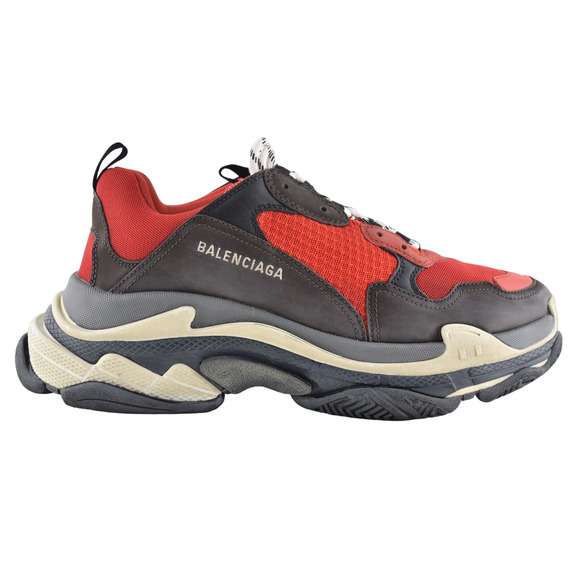 Balenciaga Triple S Black Red Bred Speed Flat Sneaker Trainer 39 Mens US 6 - Picture 1 of 12